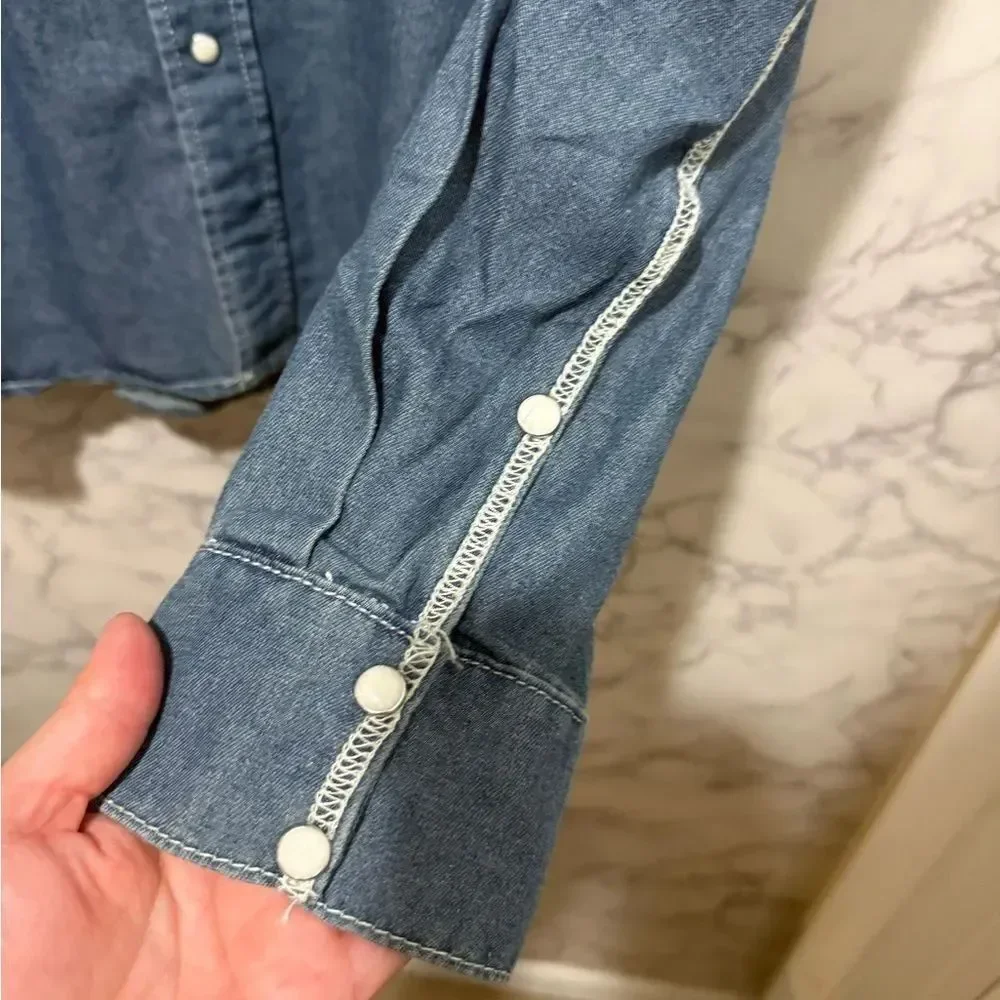 NWT True Religion Men’s Blue Denim Shirt 3XL